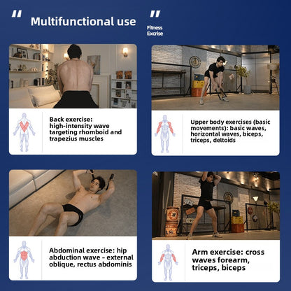 Multifunctional Cordless Battle Ropes for Home Fitness