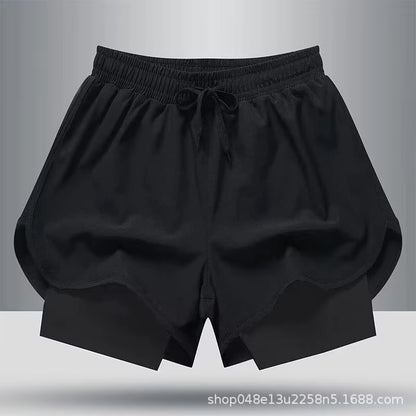 Men'S Quick Dry Elastic Basketball Training Summer Thin Casual Running Pants Sporty Two-Piece Set Lightweight Comfortable Fit