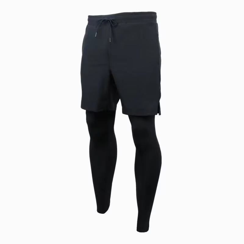 Men'S Quick Dry Elastic Basketball Training Summer Thin Casual Running Pants Sporty Two-Piece Set Lightweight Comfortable Fit