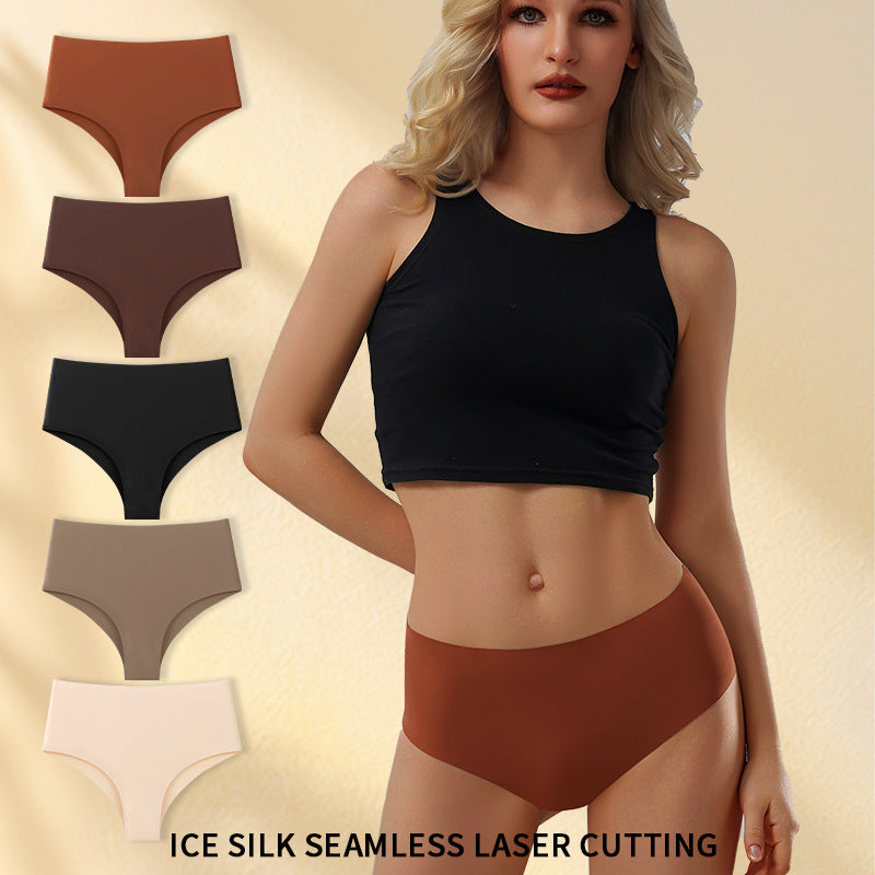 Seamless Yoga Underwear with Cotton Gusset